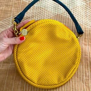 NWOT Clare V Yellow Perf Circle Bag